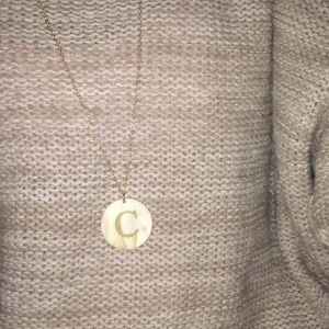 Anthropologie C charm necklace